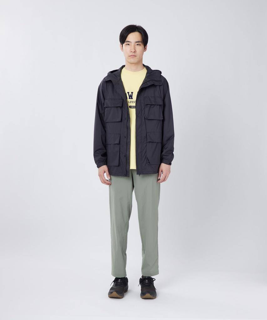 Snow Peak Double Weave Mountain Parka Outer Jacket for Men and Size L U.L. JK-26SU012 Women, BLACK,