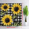 Waterproof Sunflower Shower Curtain Floral Tropical Sunflowers Bathroom Decor Curtain Waterproof Summer Art Print Shower Liner