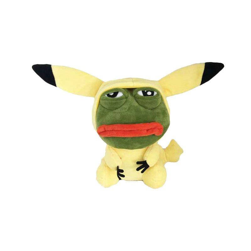 

Anime New Pikachu Kawaii Stuffed Toys For Children Spoof Sad Frog