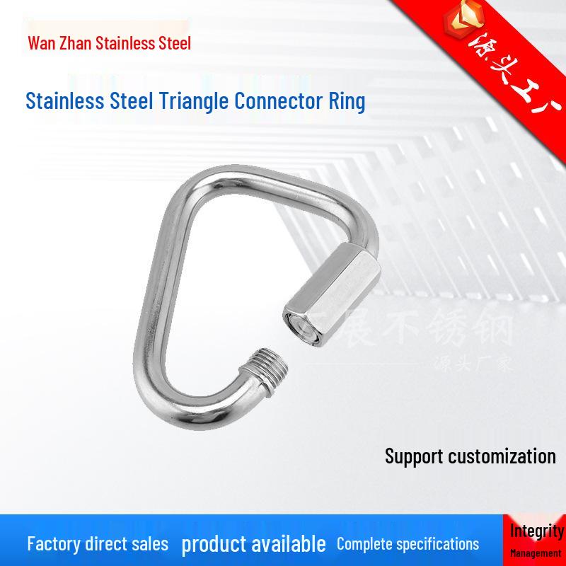 304/316 Stainless Steel Quick Link and Carabiner Buckle Chain, Sizes M3.5-M8