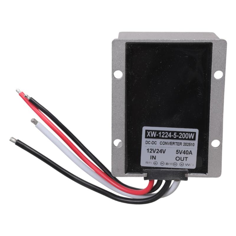 IP67 Waterproof Converter Step Down 12V-24V to 5V 5A/10A/20A/30A/40A Power Supply Adapter Direct Current Buck Modules