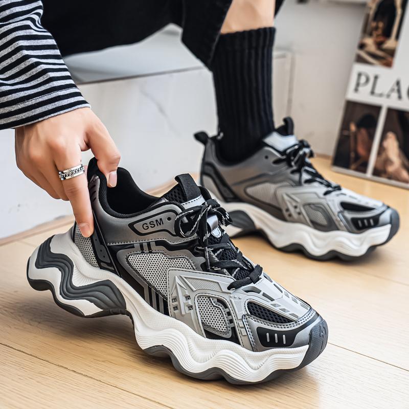 New Men's Fashion Casual Low Top Sports Shoes Students Thick Sole Comfortable Sneakers Boys Male Classic Breathable Basketball Shoes