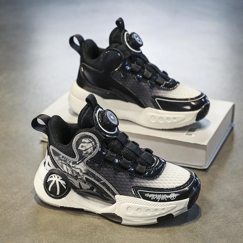 

Boys basketball shoes 2025 new mesh breathable children s shoes non-slip running shoes medium and older children s fashion sports shoes 39