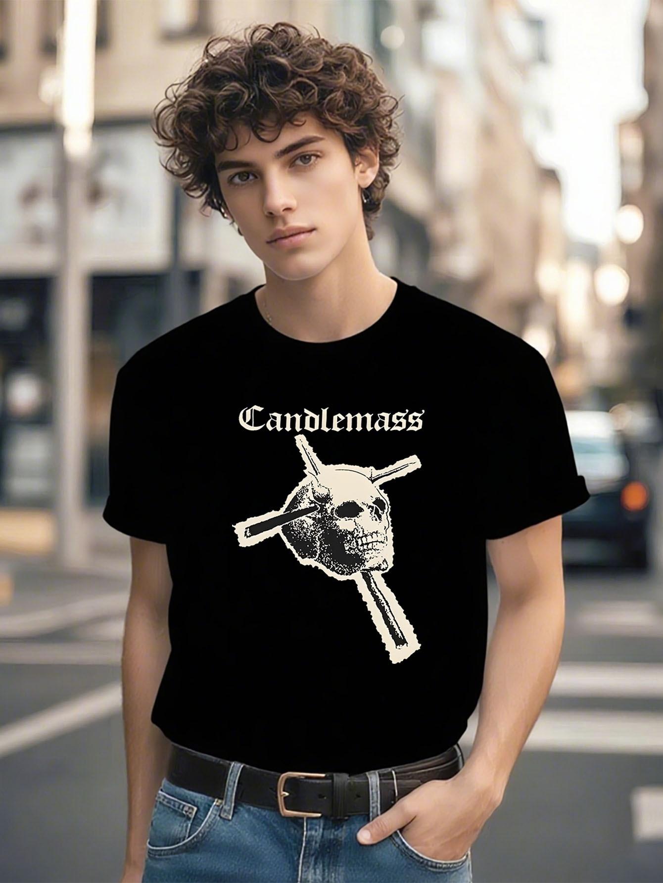 Candlemass Vintage Gothic Skull Graphic Tshirt Graphic Ts... XXL