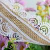 1m/roll Craft Wedding Satin Bow Hessian Ribbon Sisal Trim Jute Burlap Lace Edge