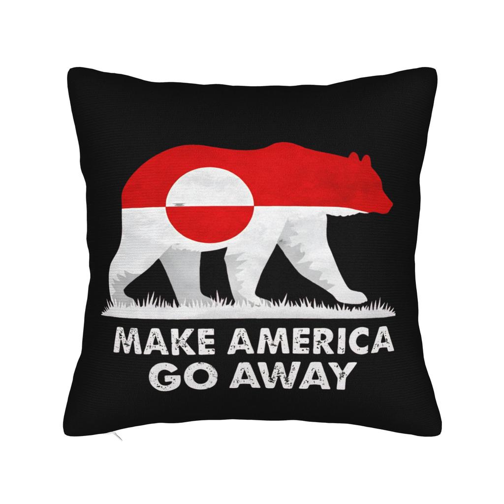 Nu Det Nu uk Greenland flag Pillowcase Polyester Cushion Cover Gift MAGA Throw Pillow Case Cover Home Zippered 4040cm