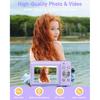 Digital Camera, FHD 1080P Kids Camera, 44MP Point and Shoot Cameras for Pictures with 32GB Card, 16X Zoom, Lanyard, Portable Travel Mini Camera for