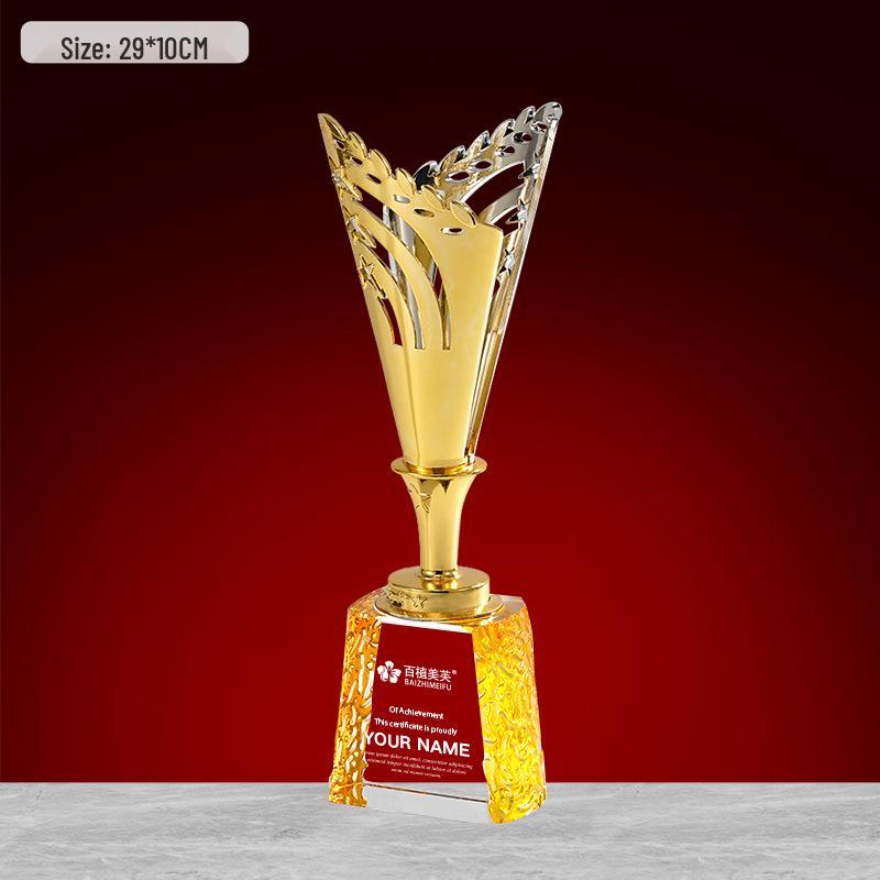 Gold, Silber, Bronze Sternburst Verdrehte Säule Trophäe - Firmen Gedenkpreis