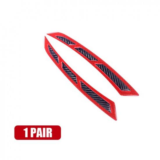 2Pcs Reflective Sticker Carbon Fiber Car Side Mirror Warning Strip Accessories