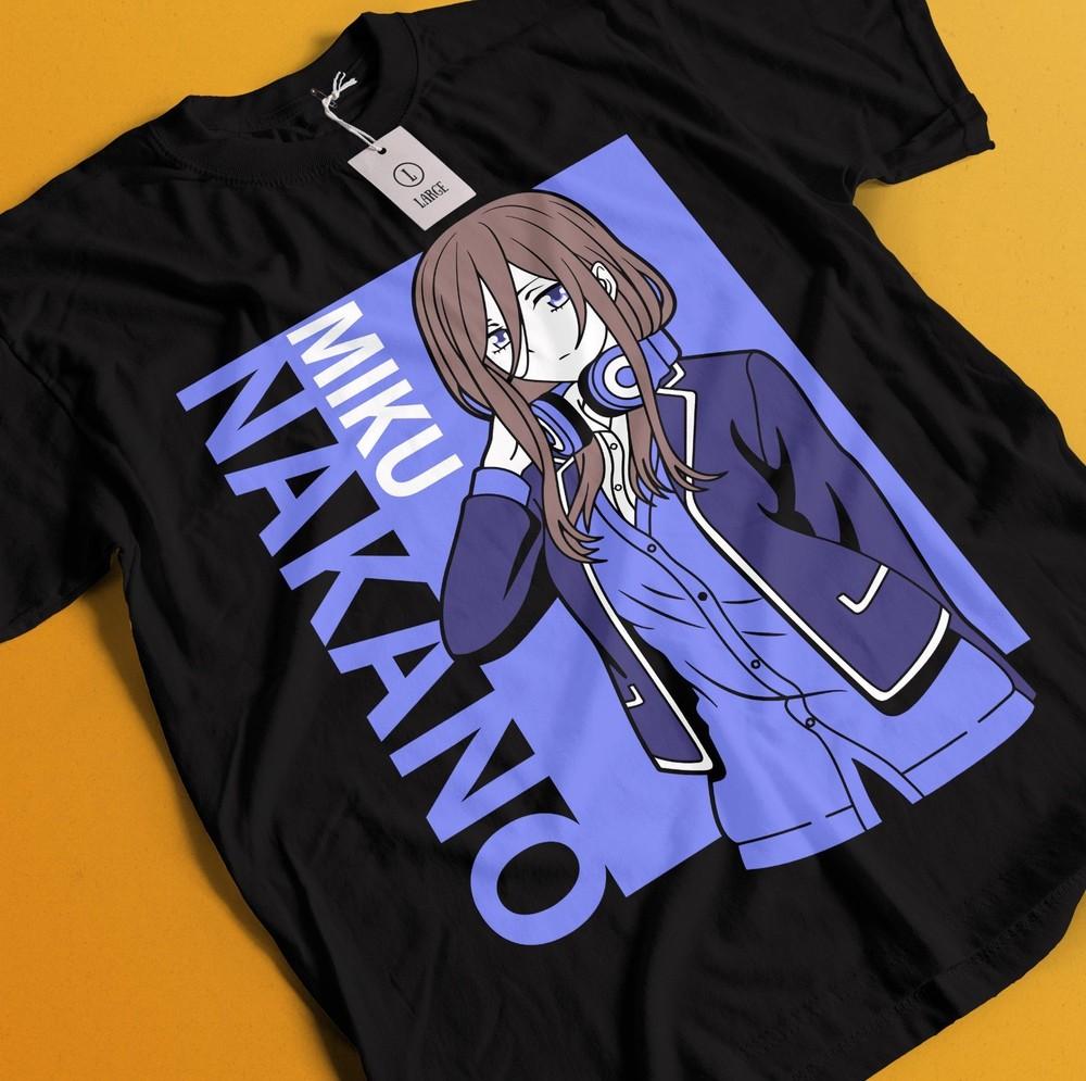 

Рубашка Пять невест Мику Вайфу Футболка Нино Футболка Ёцуба S