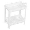Bathroom Tower Shelf Plastic Freestanding Storage Rack Organizer Multifunctional Shelving Unit for Living Room Bedroom
