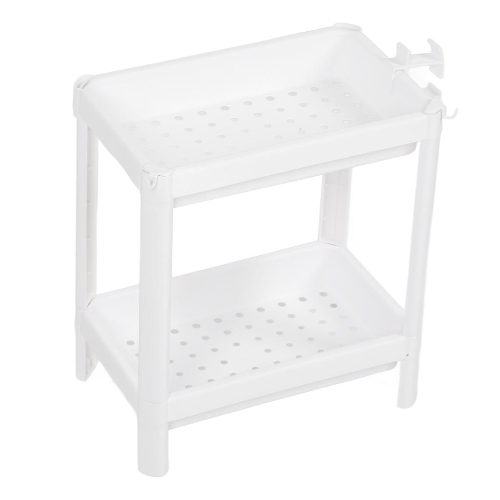 Bathroom Tower Shelf Plastic Freestanding Storage Rack Organizer Multifunctional Shelving Unit for Living Room Bedroom