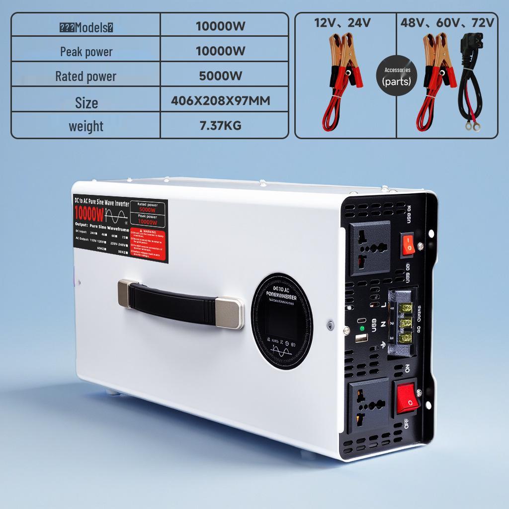 High Power 12V/24V to 220V Pure Sine Wave Car Inverter - Intelligent Converter