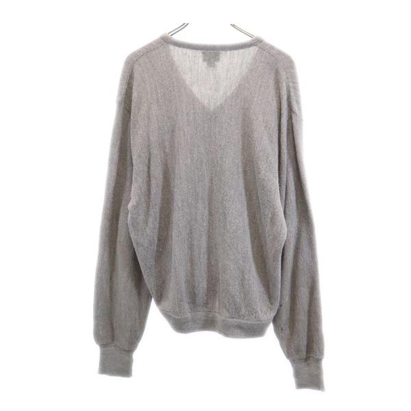 Lacoste 90s Old USA Made Long Sleeve V Neck Knit XL Gray Sweater Men's Used