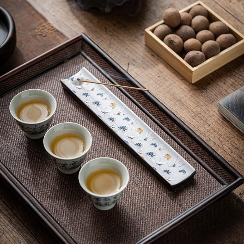 New Antique Chinese Enamel Ceramic Line Incense Home Indoor Incense Holder Decoration Incense Insert Tool Supplies 2025 New