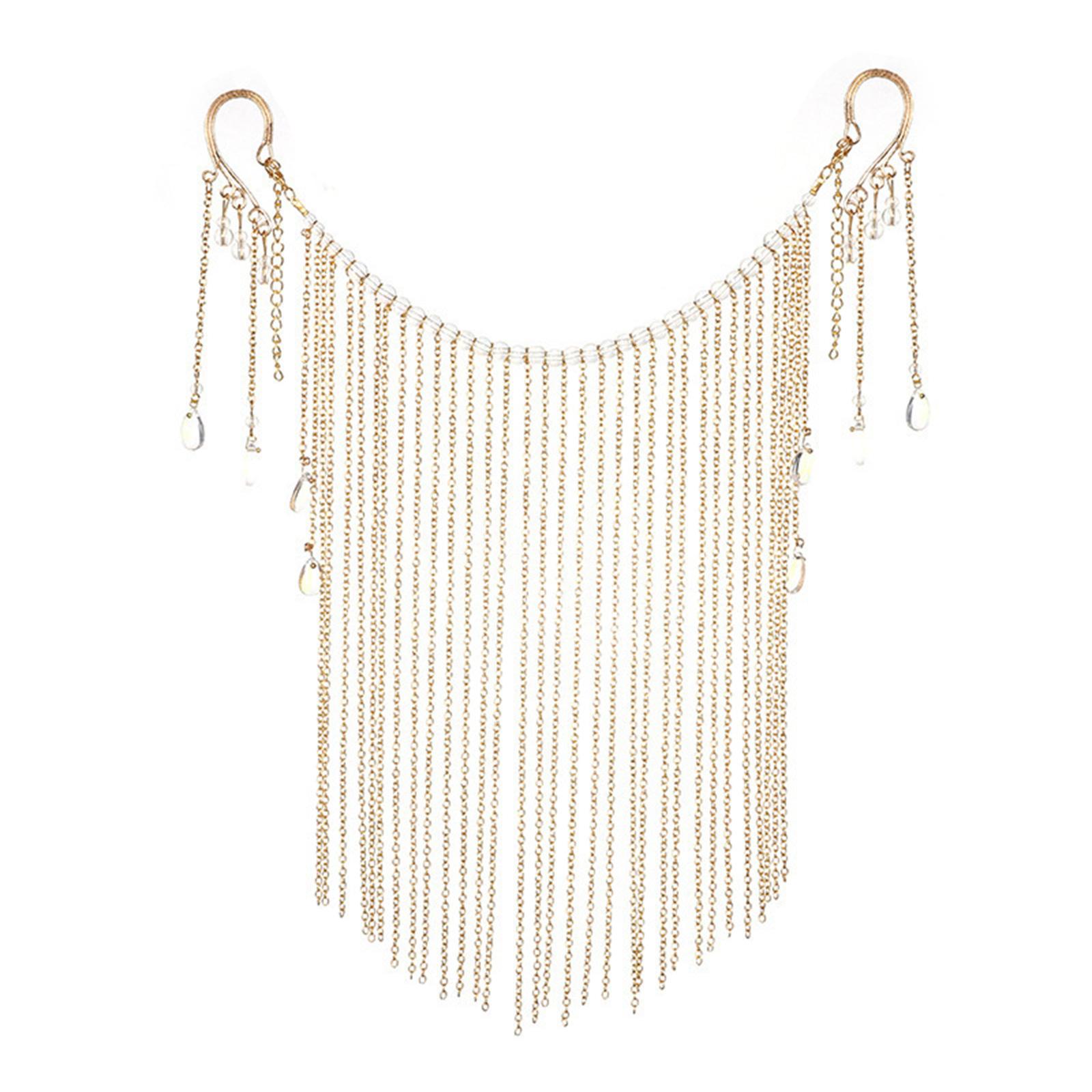 

Модная маска-вуаль с кисточками, маскарадная маска-цепочка, аксессуары для танцевального выступления, украшение для волос, лицевая вуаль для женщины, свадебная золотой