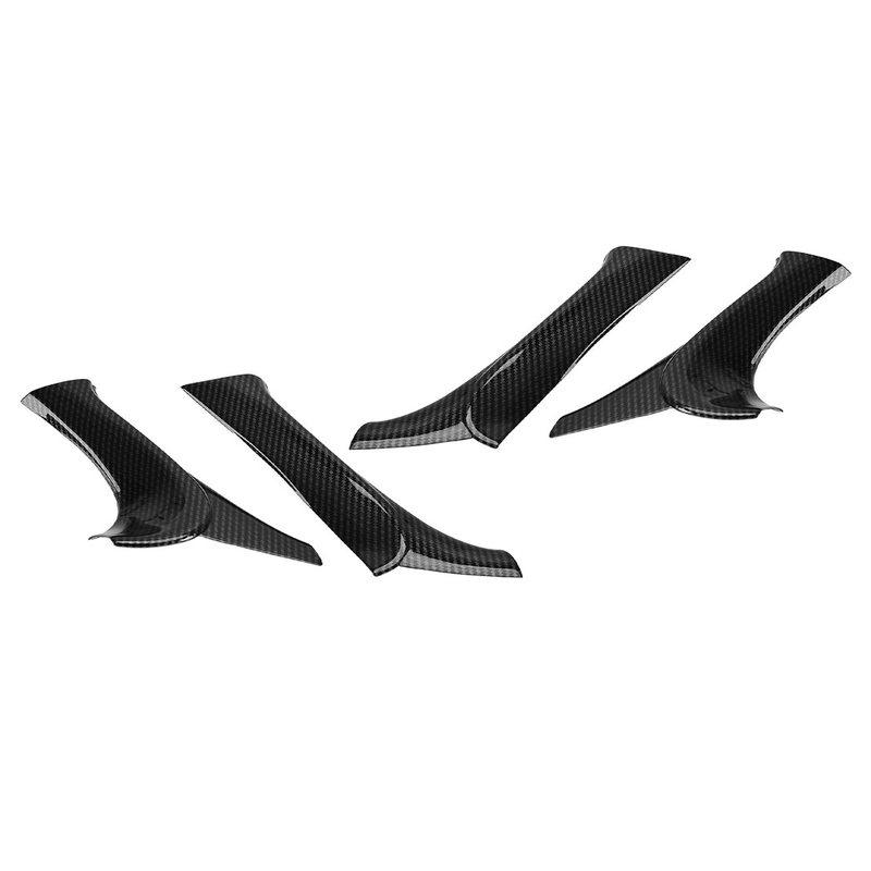 Car Interior Door Armrest Panel Trim Cover Set Fit For Lexus IS F 250 350 2006-2013 Black Carbon Fiber Texture Style Plastic