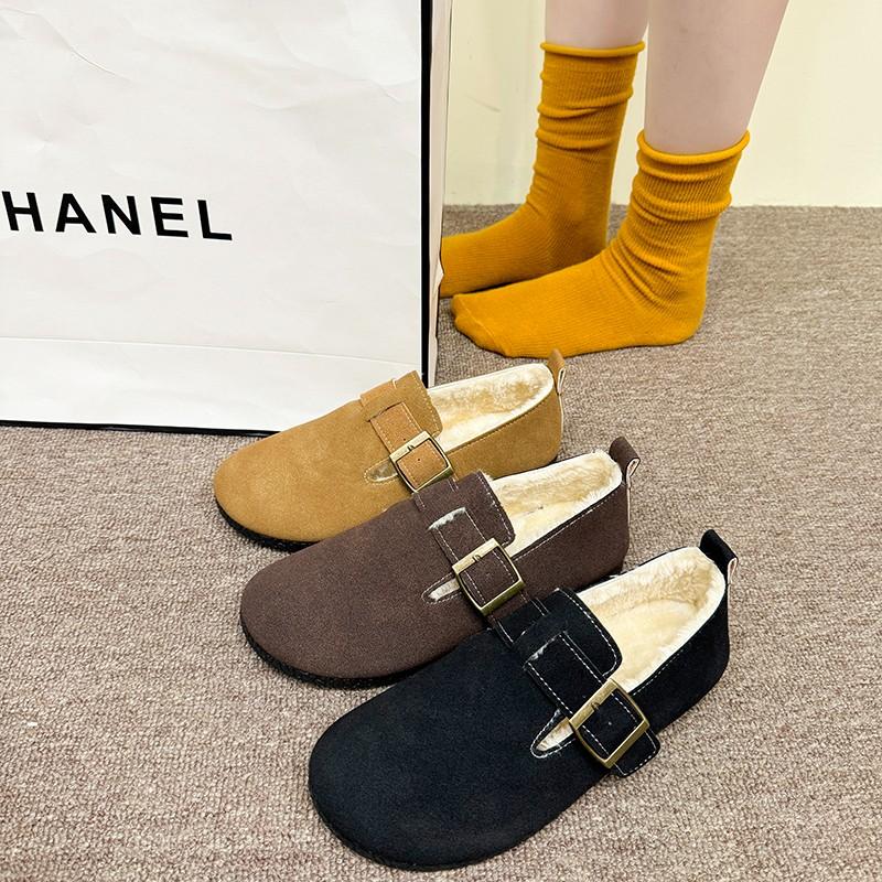 Fashion 2024 Women Minimalist Slip on Designer Baotou Lightweight Sandals Winter Fashion Warm Plush Cozy Home Slippers Shoes for Women