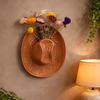 Hars Cowboyhoed Wandplanter Handgemaakte Wandhangende Vaas Western Boho Wanddecoratie voor Badkamer Woonkamer Kantoor Huisdecoratie