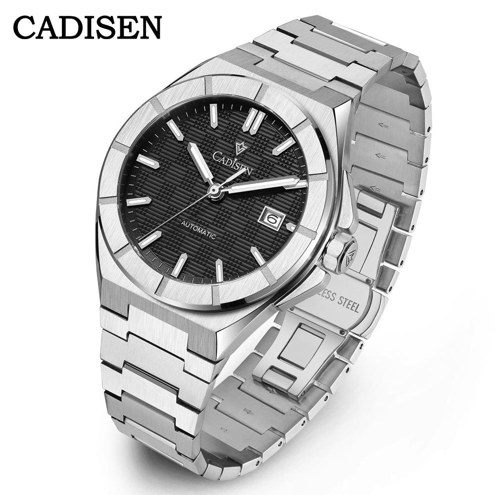 Cadisen 2025 Men's Stainless Steel Mechanical Watch with Imported NH35 Movement