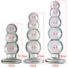 VaHppy Großer Glas-Analplug Backyard-Spielzeug 3/4/5 Kugeln SM BDSM Gay Analmasturbation Prostata-Massage Erwachsenenspiel Sexspielzeug