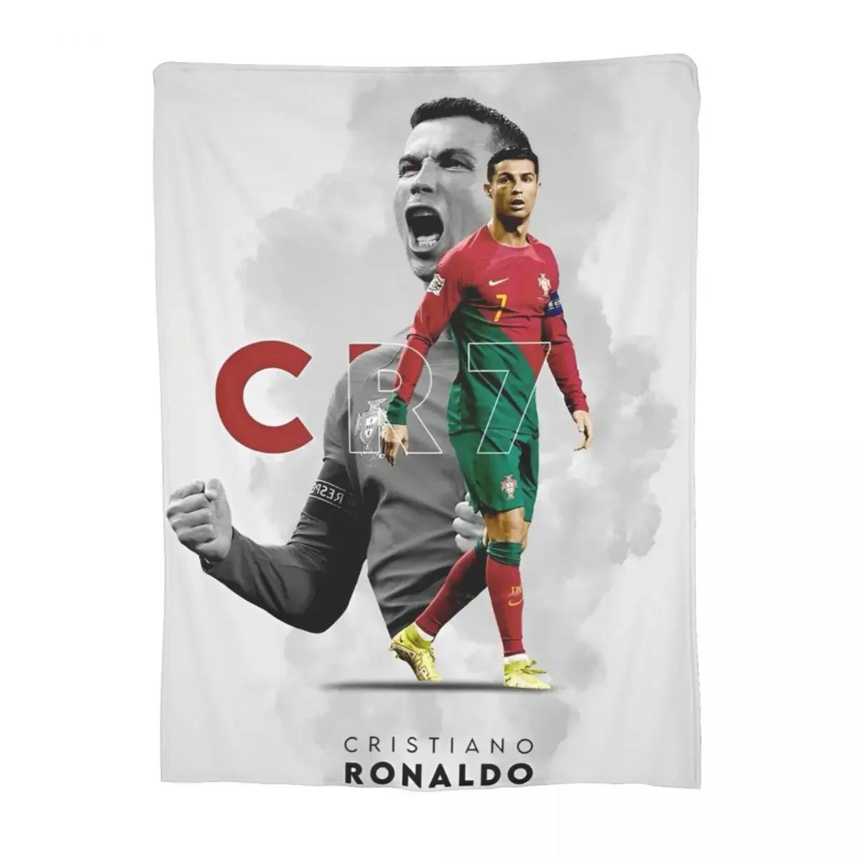 

Cozy Cr7 Football Soccer Cristianos Blanket Merch Home Decorative Cr7 Throw Blankets Lightweight Thin Flannel for Couch 30x40in