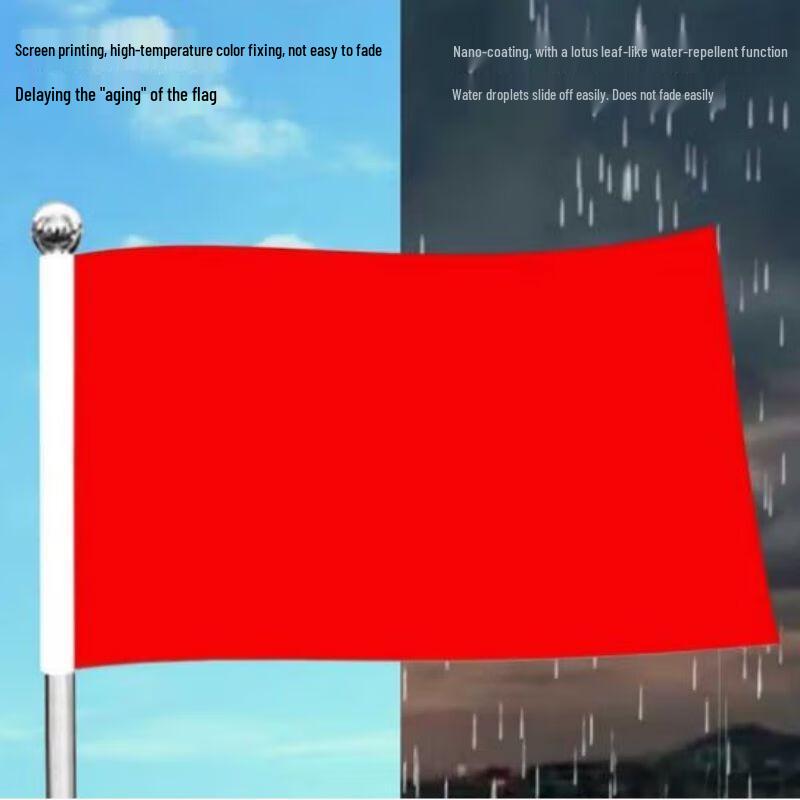 Yunming Durable Nano Waterproof Blank Red Flag