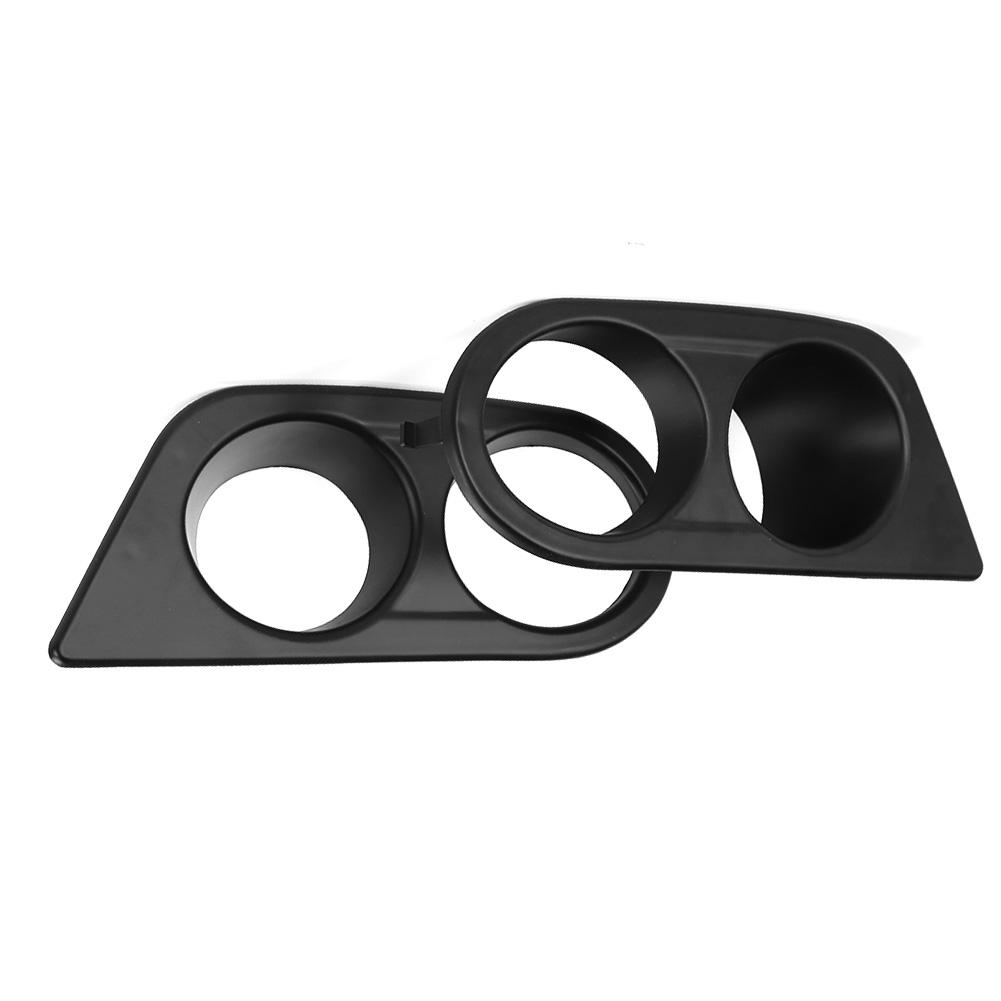2pcs Front Bumper Foglight Cover Dual Holes Car Accessory Fit for E46 M3 2001?2006Matte Black
