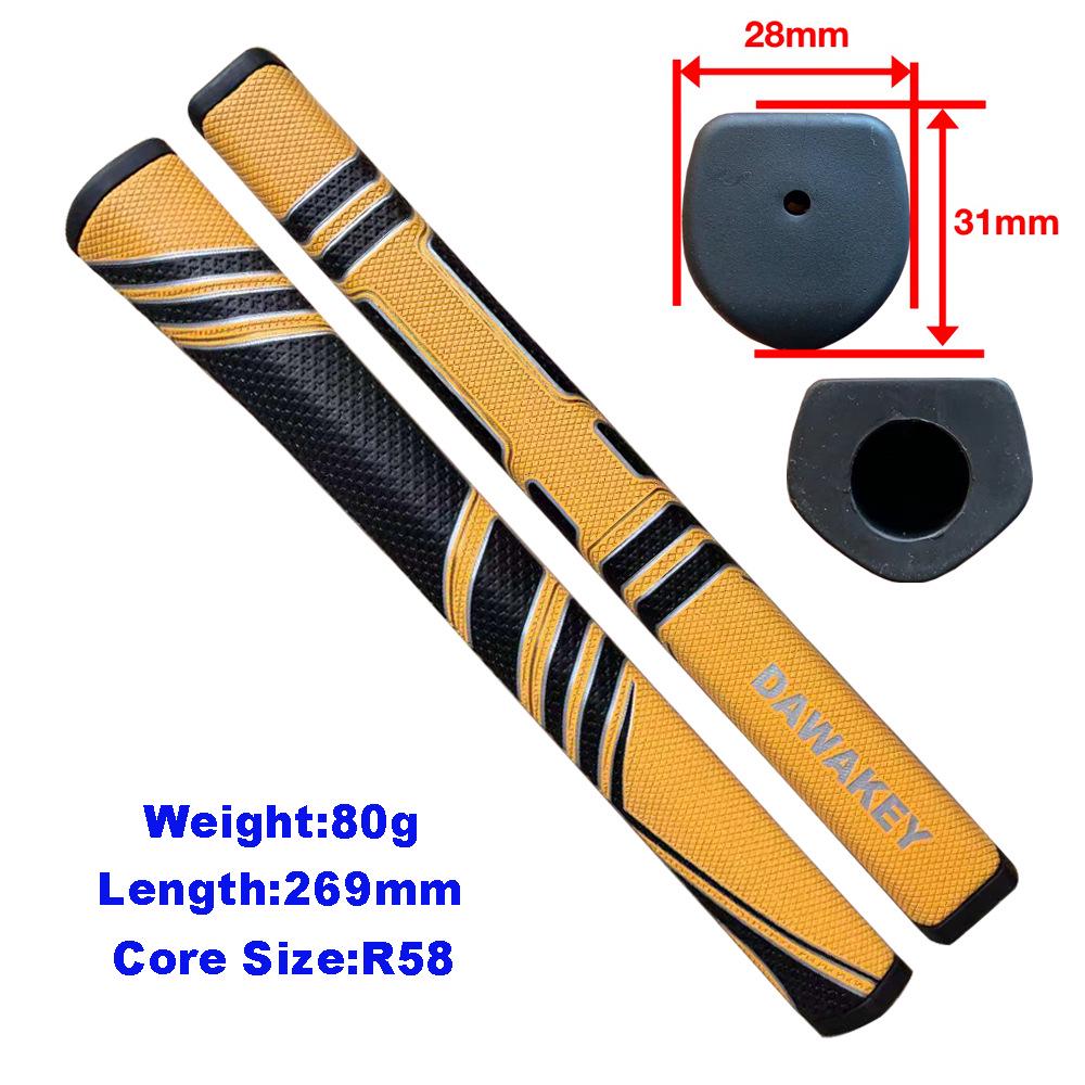 Customizable, Multi-Color, Anti-Slip PU Golf Putter Grip with Universal Fit - GTR1.0, Custom LOGO Available. оранжевый/чёрный
