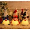 Schlitten Gesichtsloser Zwerg Puppe Ski 2024 Weihnachts-Gnom Puppe mit LED-Licht Elf Weihnachts-Gnom Gesichtsloser Puppe Heimdekorativ