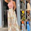 Sommerkleidung Damen Print Zweiteiliges Set Glattes ärmelloses T-Shirt, Hose mit weitem Bein Modekleidung
