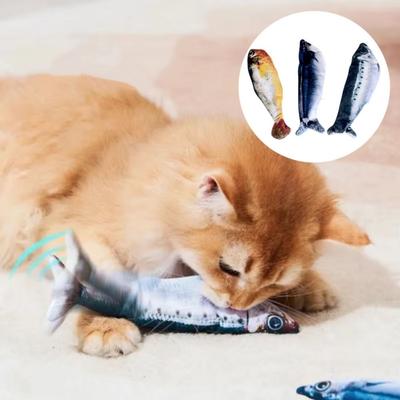 1/3Pcs Wagging Tail Electric Simulation Fish Cat Toy Automatic Fish Toy  Interactive Play