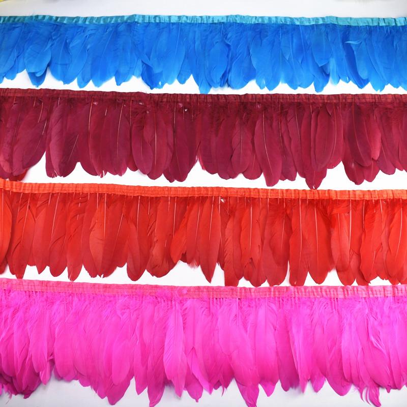 10Meters/Lot Goose Feather Trim Goose Feathers Clothing Sewing Wedding Feathers Decoration Feathers For Crafts Plumas Carnaval