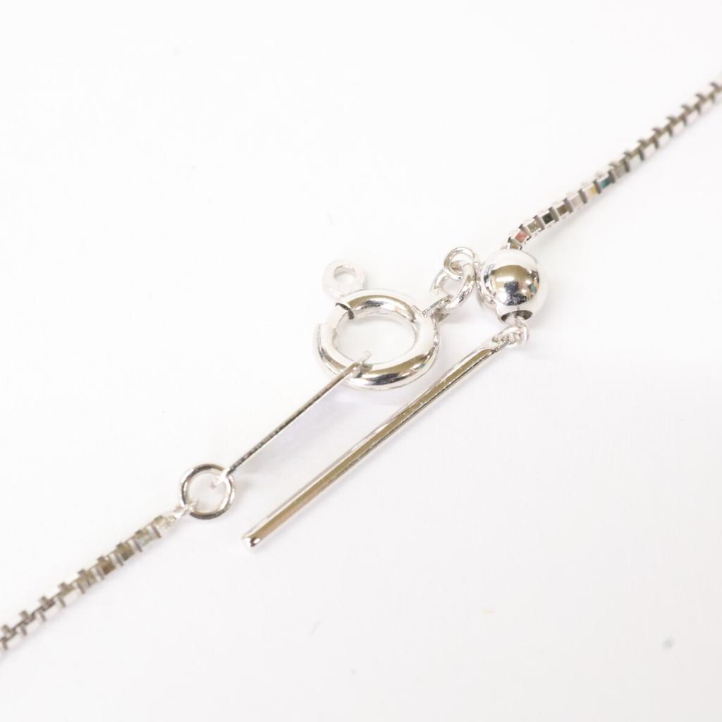 K18WG [Excellent Condition] Masumi Kasahara K18WG D0.45 0.75 Diamond/Sapphire Heart Necklace White goldUsed