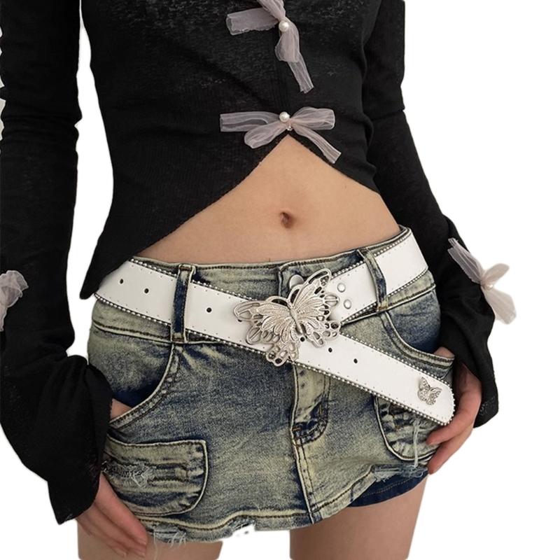 Fashion Waist Belt Women PU Belt Y2K Cool Girl Waist Decor Clothing Accessories