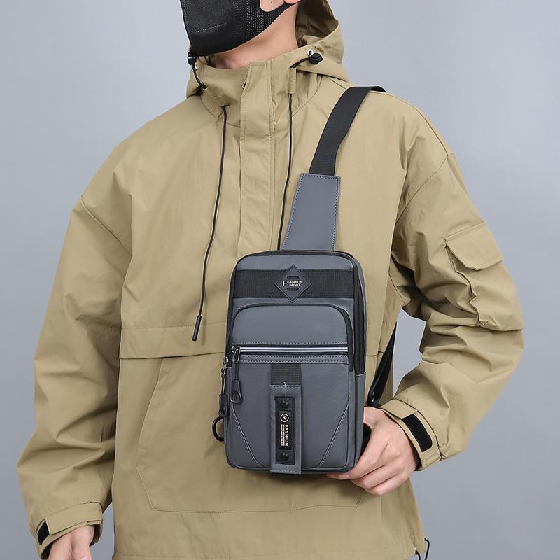 High Quality Men's Crossbody Bag Fashion Casual Waist Packs Male Chest Handbag Bolsa