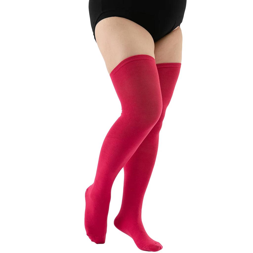 Oversized Women Autumn Winter Thick Stockings Thigh High Plus Size Elastic Over The Knee Black White Long Socks Leg Warmers Xxxl