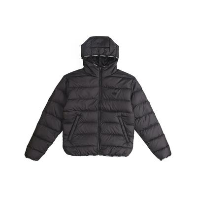 Originals Logo Trèfle Brodé Veste en Duvet Réversible à Capuche et Fermeture Éclair Homme Vêtements d'Extérieur Noir GE1282