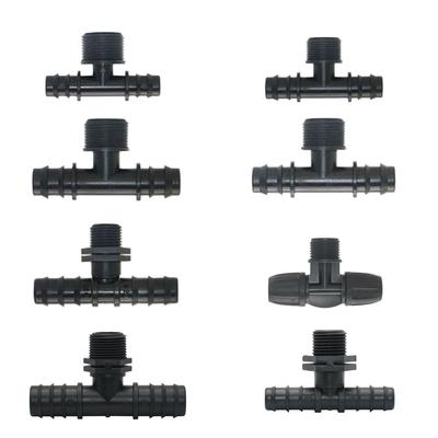 1/2 3/4" Male Thread To 16/20/25mm PE Pipe 2-way Hose Splitter Garden Water Tube Connector Joint Drip Irrigation System Fitting