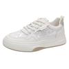 Summer Mesh Breathable Leather Soft Sole White Shoes Women's Shoes New Versatile Casual Sports Shoes Board Shoes