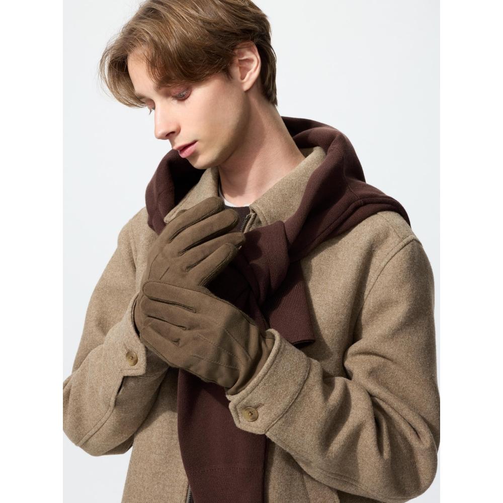 Uniqlo Heattech Lining Glove  Faux Suede 