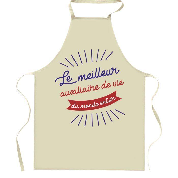 Tablier de cuisine - Planetee - Coton épais - Impression France (DTG) - Motif humour ajustable