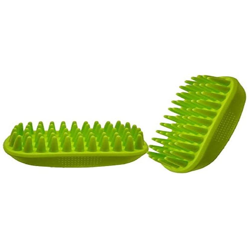 Dog Silicone Shampoo Brush, Easy to Clean Dog Bath Brush& Soft Massage Comb Brushing for Medium to Long Haired Medium Large Pets and Cats