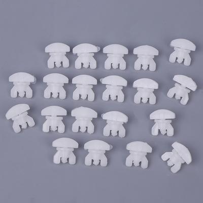 Set aus 20 Stück weißen Kunststoff-Vorhangschienenstoppern Einfache Installation Vorhangschienen Gleiter Vorhangbefestigungen