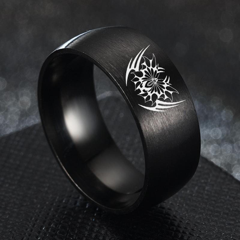 Fashion Stainless Steel Spider Ring for Men Women 8MM Wide Finger Rings 2025 Hip Hop Punk  Birthday Gift for Lover Friend