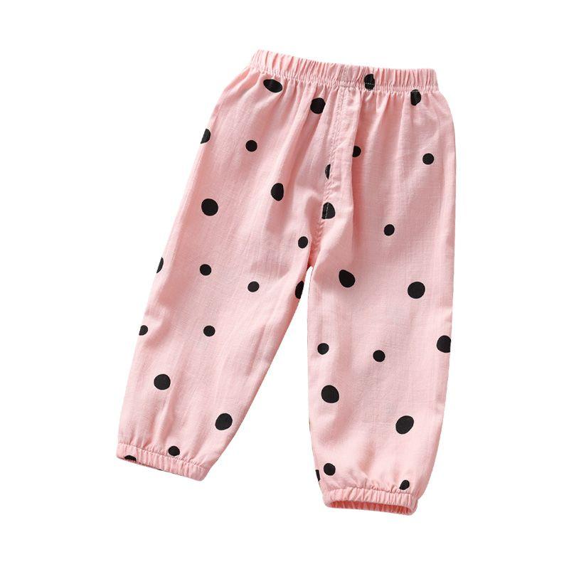 Children's Clothing Girls' Leggings Summer Thin Fit Children's Cotton Nine Quarter Pants Breathable Mosquito Proof Pants
