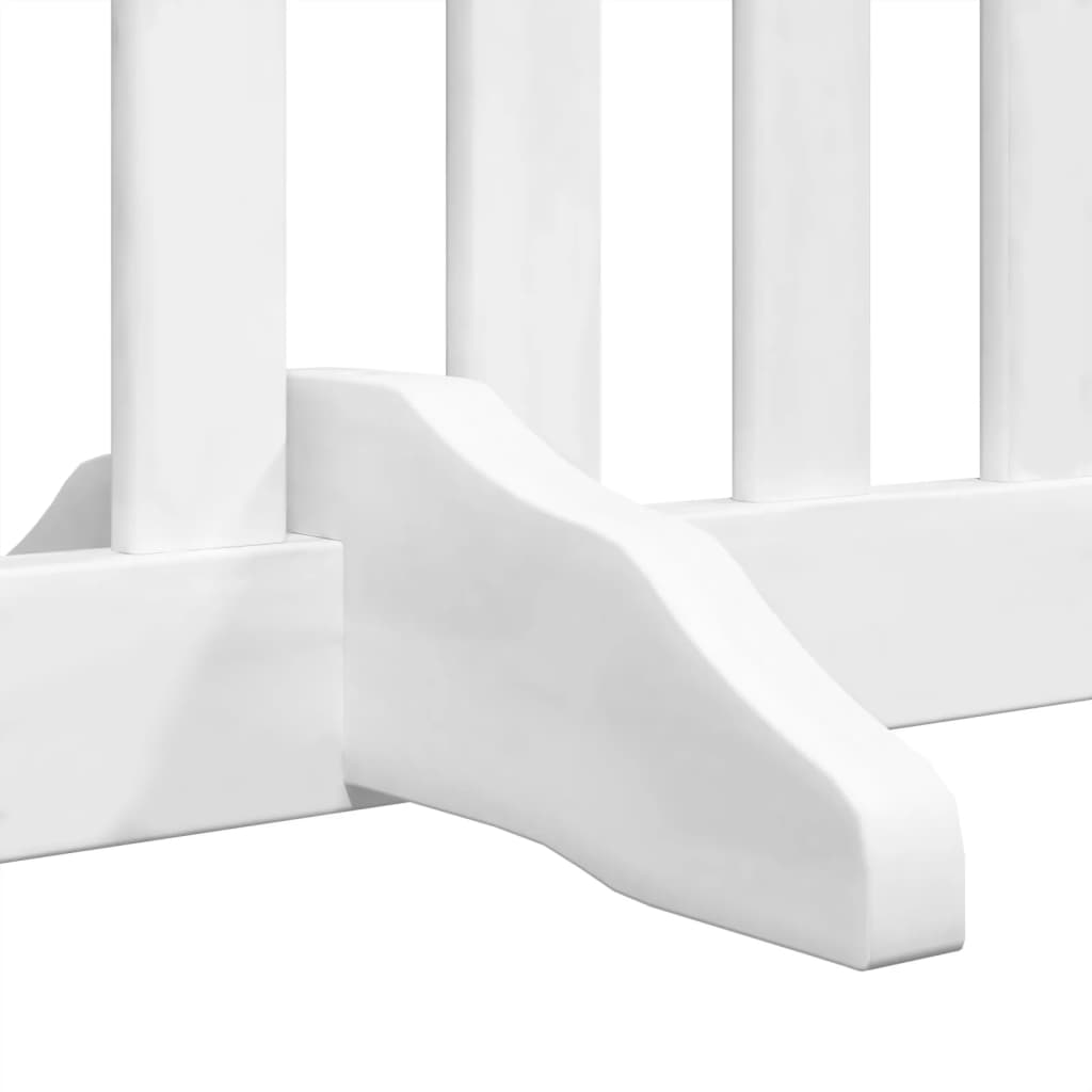 4 Piece Foldable White Dog Gate 320 cm Poplar Wood