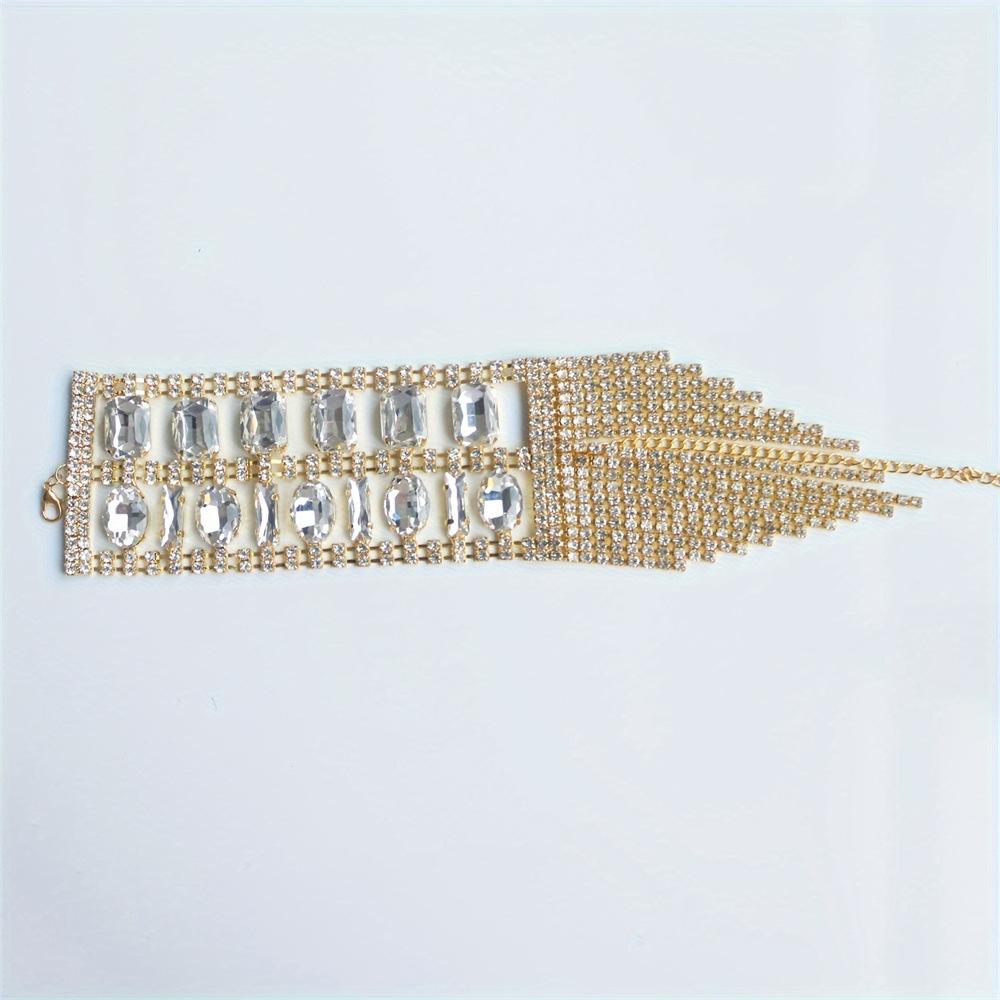 

European And American New Rhinestone Bracelet, Exaggerated Personality Full Diamond Tassel Bracelet Multi-Layer Accessories Bracelet