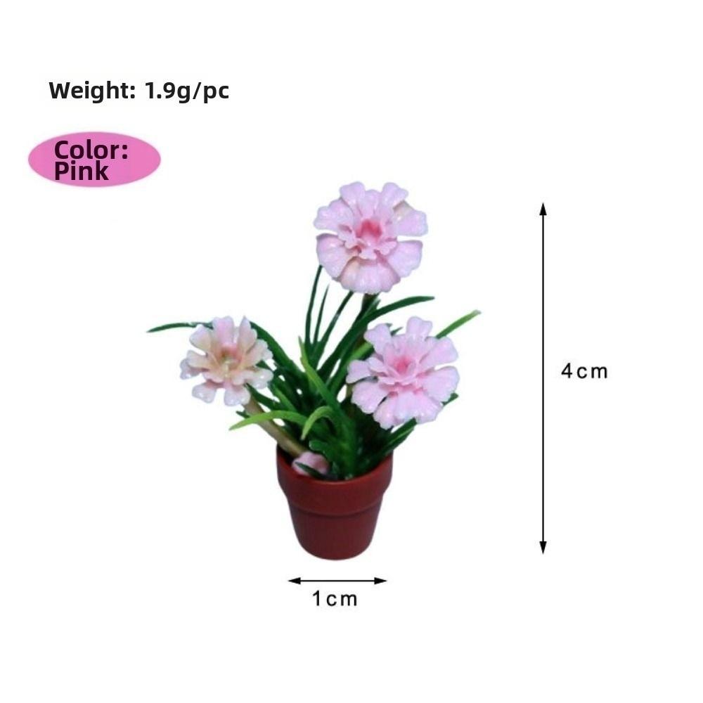 

3pcs 1:12 Dollhouse Miniature Green Plant Mini Garden Home Model Doll House Accessories 3