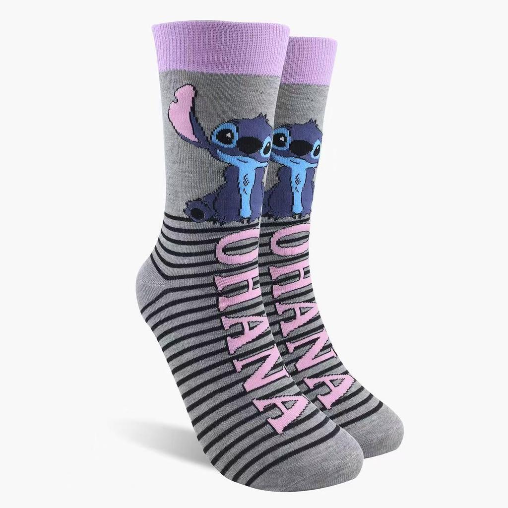 Japanese Style Cartoon Snoopy Mid-Calf Women's Socks - Cute Anime Long Socks